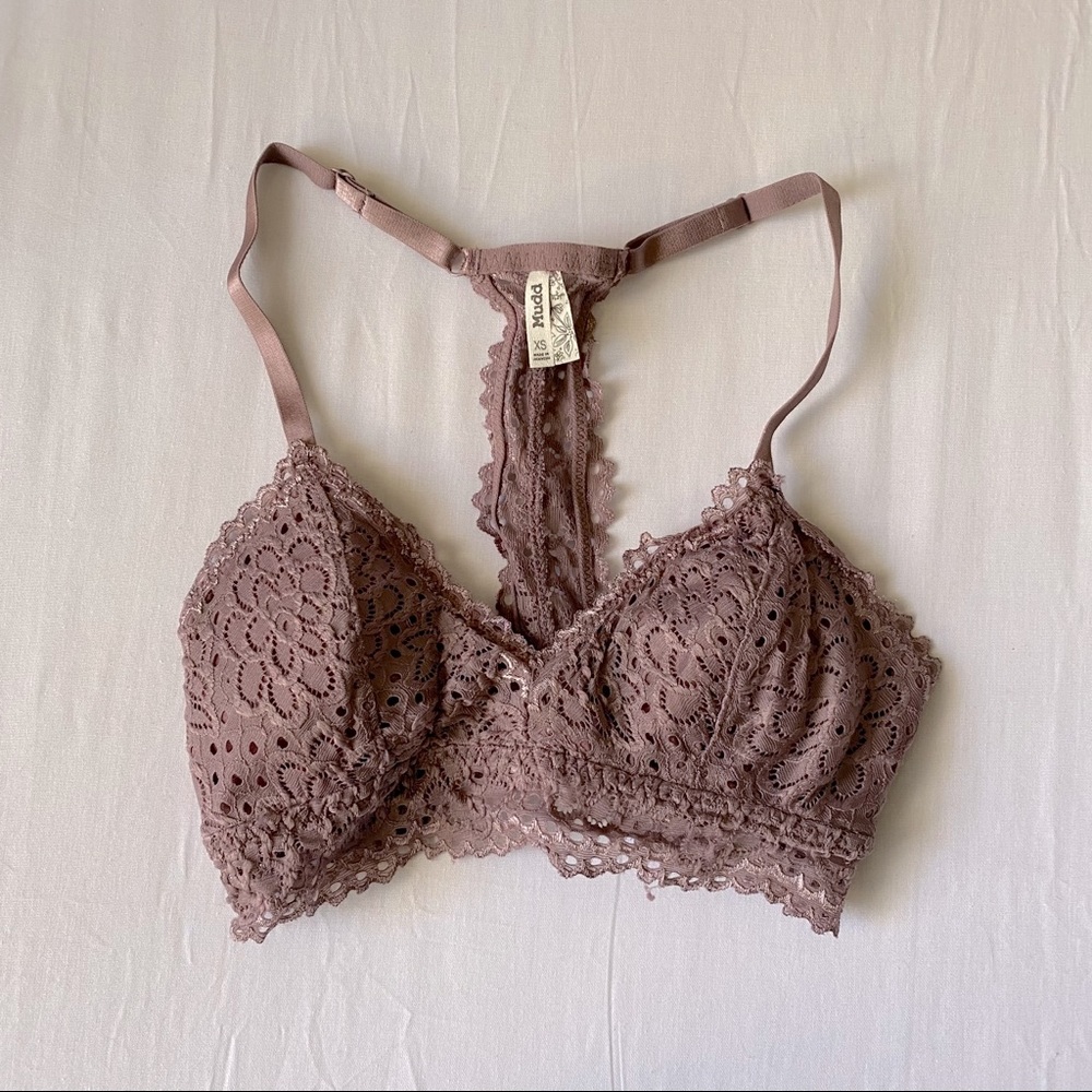 Mudd Purple Lace Bralette - Size XS